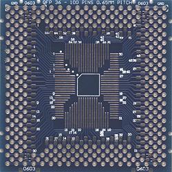 QFP 36/56/64/100 univerzális adapter nyáklap (0,65mm)