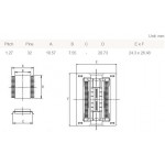 SOIC32 to DIP32 adapter (10,57mm)